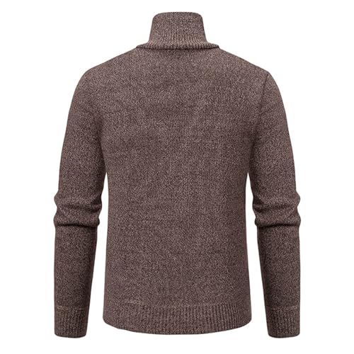 Men Long Sleeve Sweater Casual Business Basic Quarter Zipper Sweaters Fall Winter Warm Turtleneck Slim Clothes Tops4