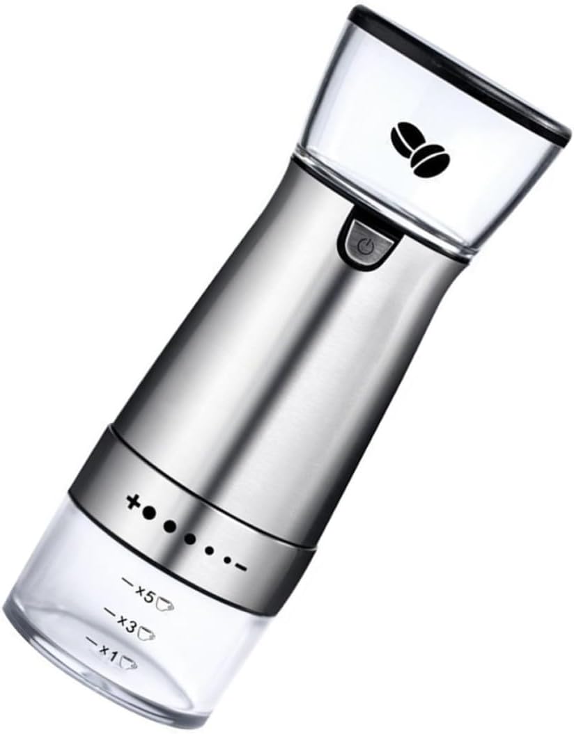 Electric Coffee Grinder for Home and Office Use with 304 Stainless Steel Blade and 1200mah Rechargeable Battery, Lightweight and Safe Portable Coffee Mill Machine