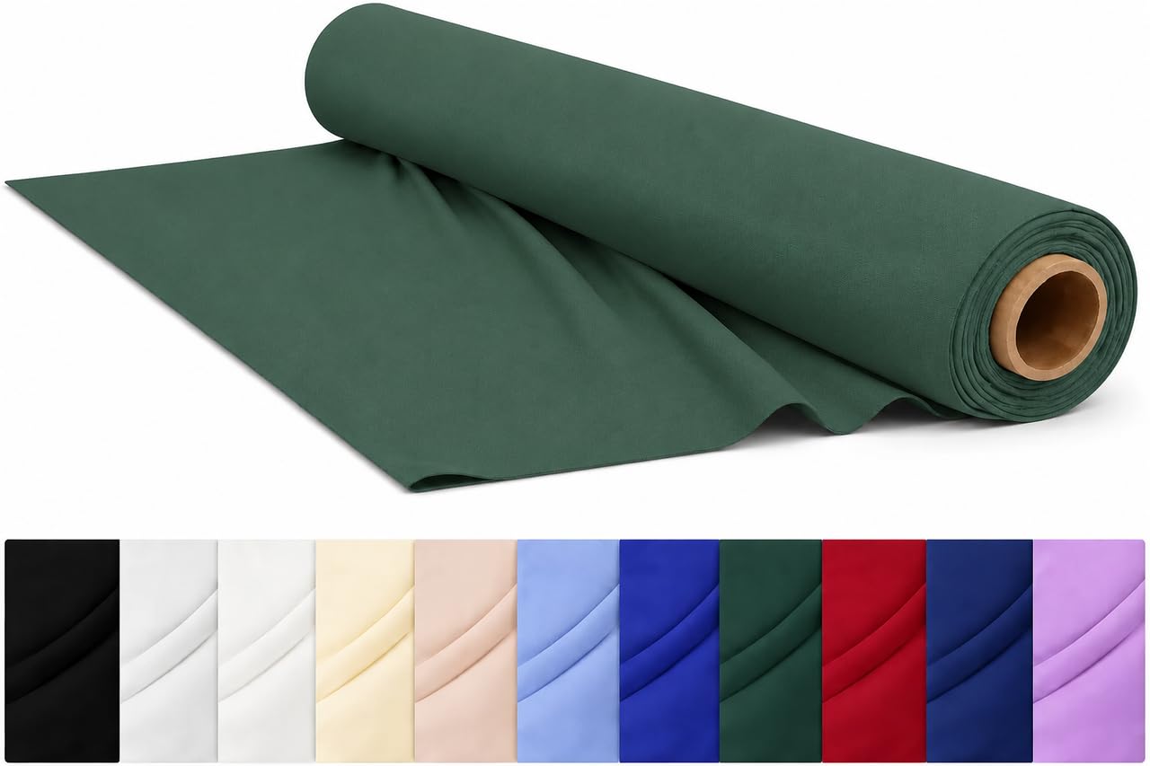CraftsFabrics Plain Dyed Homespun Cotton Fabric – 100% Cotton – 110cm Wide – Soft Woven Craft Fabric for Sewing, Quilting, Dressmaking, Crafts & Home Décor (Deep Lake, 1 Metre Pre-Cut) — image 1