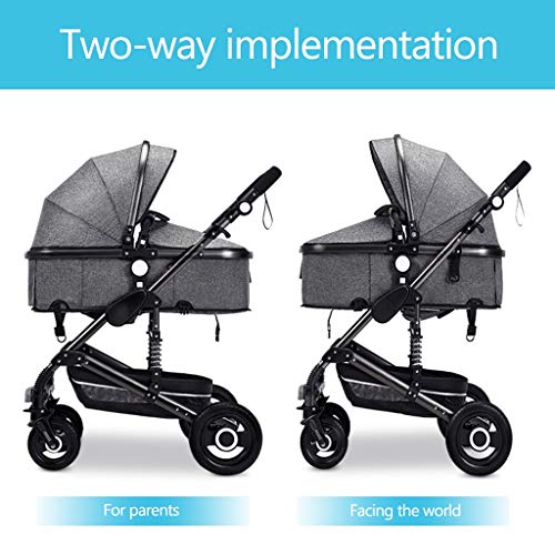 Babykinderwagen 3 in 1, kinderwagen kinderwagen, kinderwagen, kinderwagen, opvouwbare kinderwagen met verstelbare luifel… - Afbeelding 4