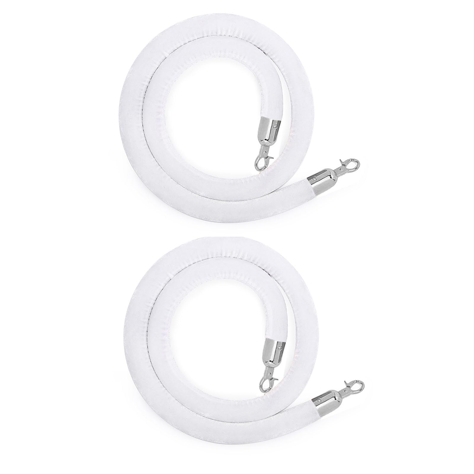 Set di 2 corde in velluto per il controllo della folla (1,37 m) per uso commerciale, perfette per teatri e sale giochi, disponibile in bianco, rosso e nero