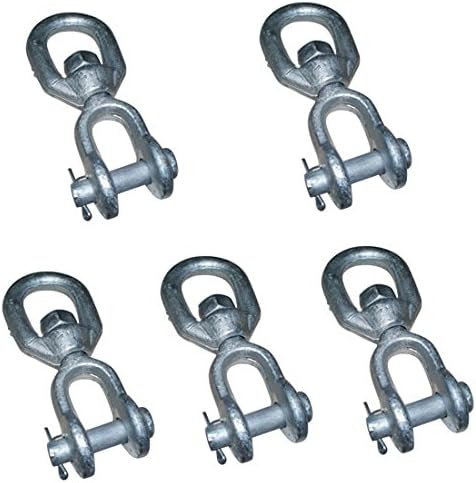 5 PC 1/4 JAW Eye Swivel Marine Mooring Galvanized 850 lbs Tie Down