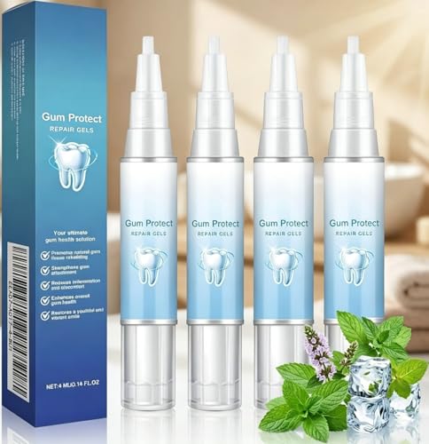 4Pcs Value Pack Gum Care Gel Daily Oral Care Formula for Gum Comfort & Fresh Breath Gentle Enamel-Friendly Dental Gel with Precision Applicator for Home & Travel Use