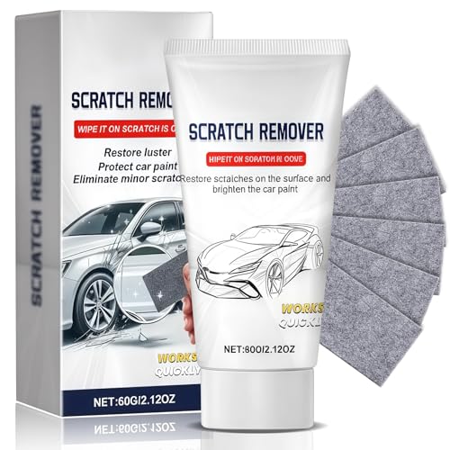Quita Arañazos Coche, Quita Arañazos Coche Efectivo y Pulimento Coches para Restaurar Pintura, Kit Reparación Arañazoss Coches con Paños Nano & Pasta Reparación Arañazoss