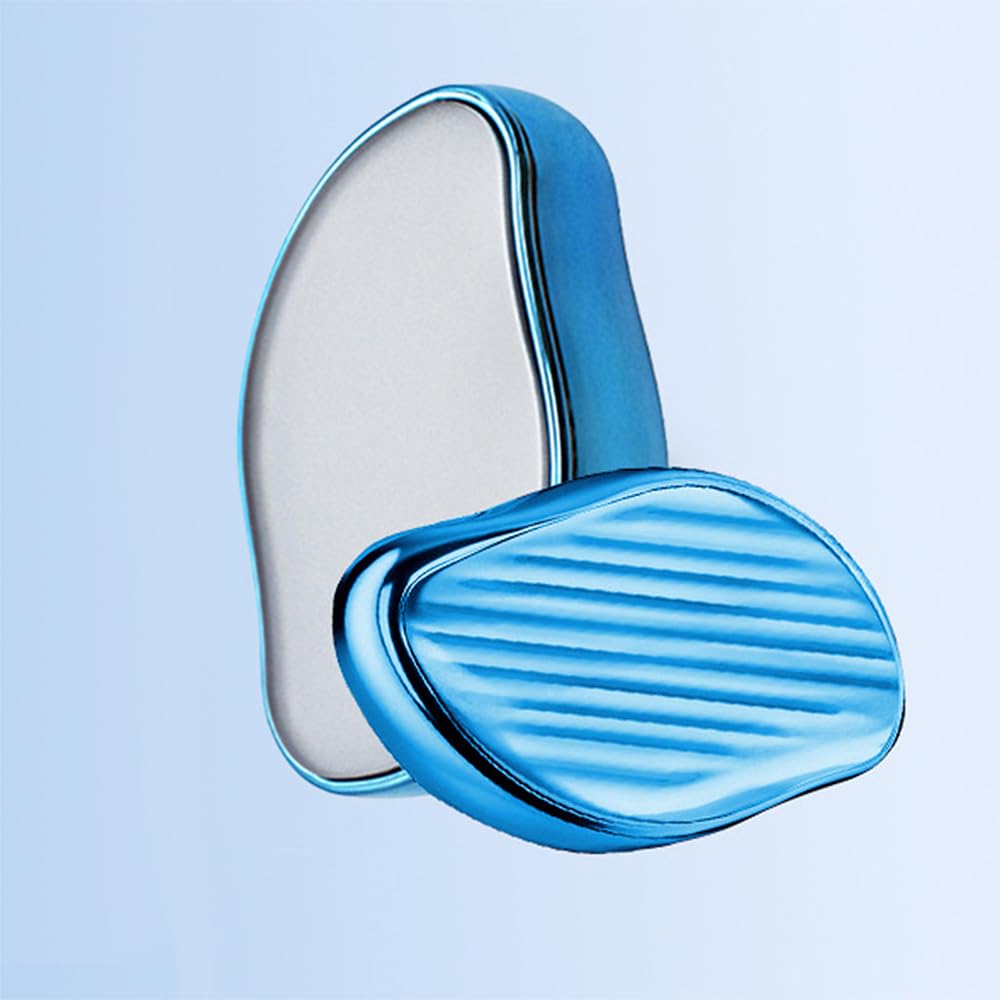 Crystal Hair Eraser Device for Women and Men Reusable Remover Painless Exfoliation Hair Removal Tool for Back Arms Legs (Blue)