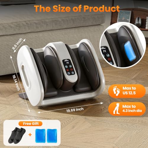 Image of Foot Massager with Heat & Cooling for Feet and Calves, Gift for Men & Women