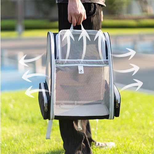 Mochila para gatos con gran capacidad interior y ventanas ventiladas 7