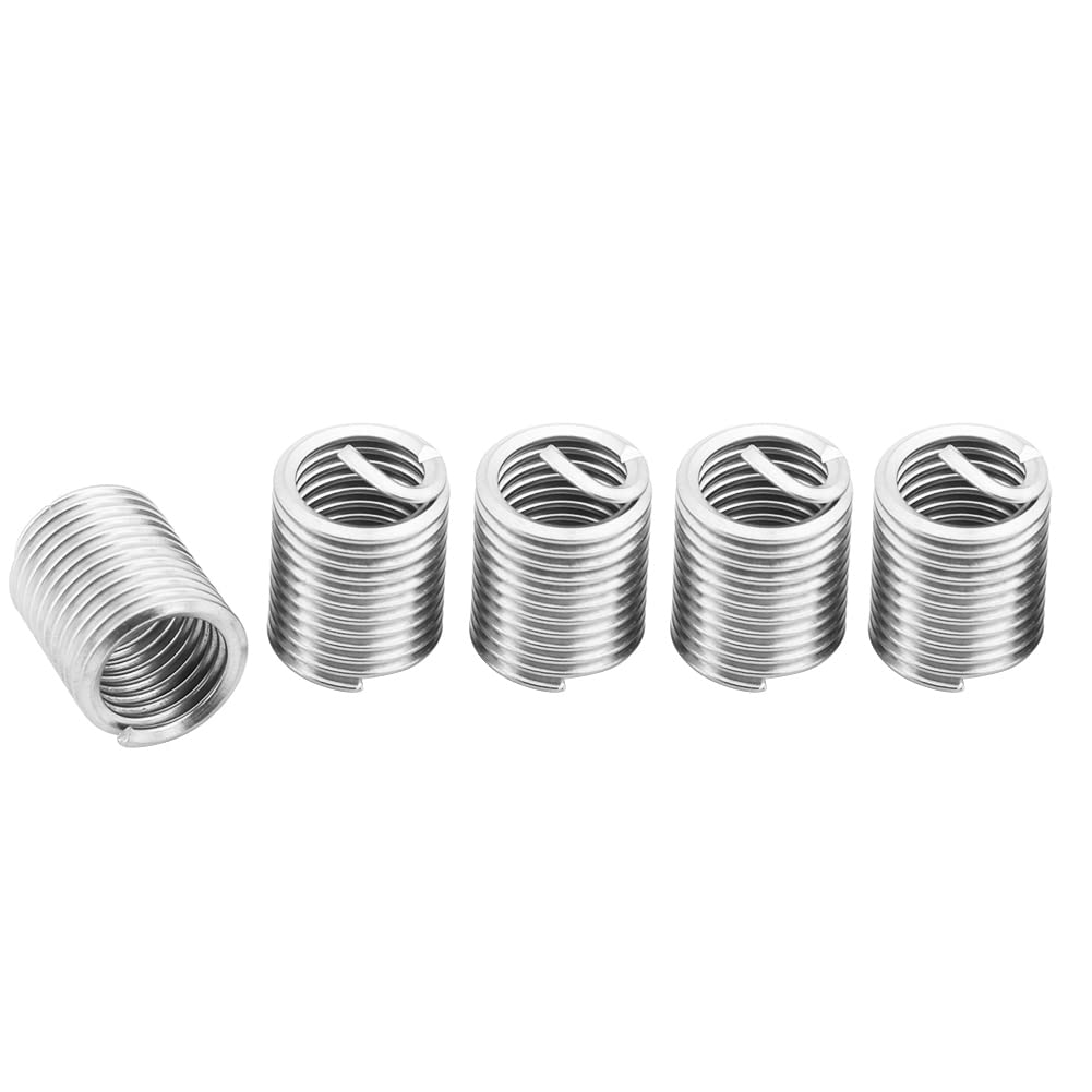 Wire Insert Thread, 60pcs Stainless Steel Wire Thread Inserts Thread Repair Sleeve Kit Sheath Coiled Wire Helicoil Type Screw Repair Insert Assortment Kit with Case, Metric M3 M4 M5 M6 M8 M10 M12
