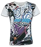 Ako Roshi Herren T-Shirt Geisha to Hebi - Geisha und Schlange Martial Arts Tattoo (Weiß M)