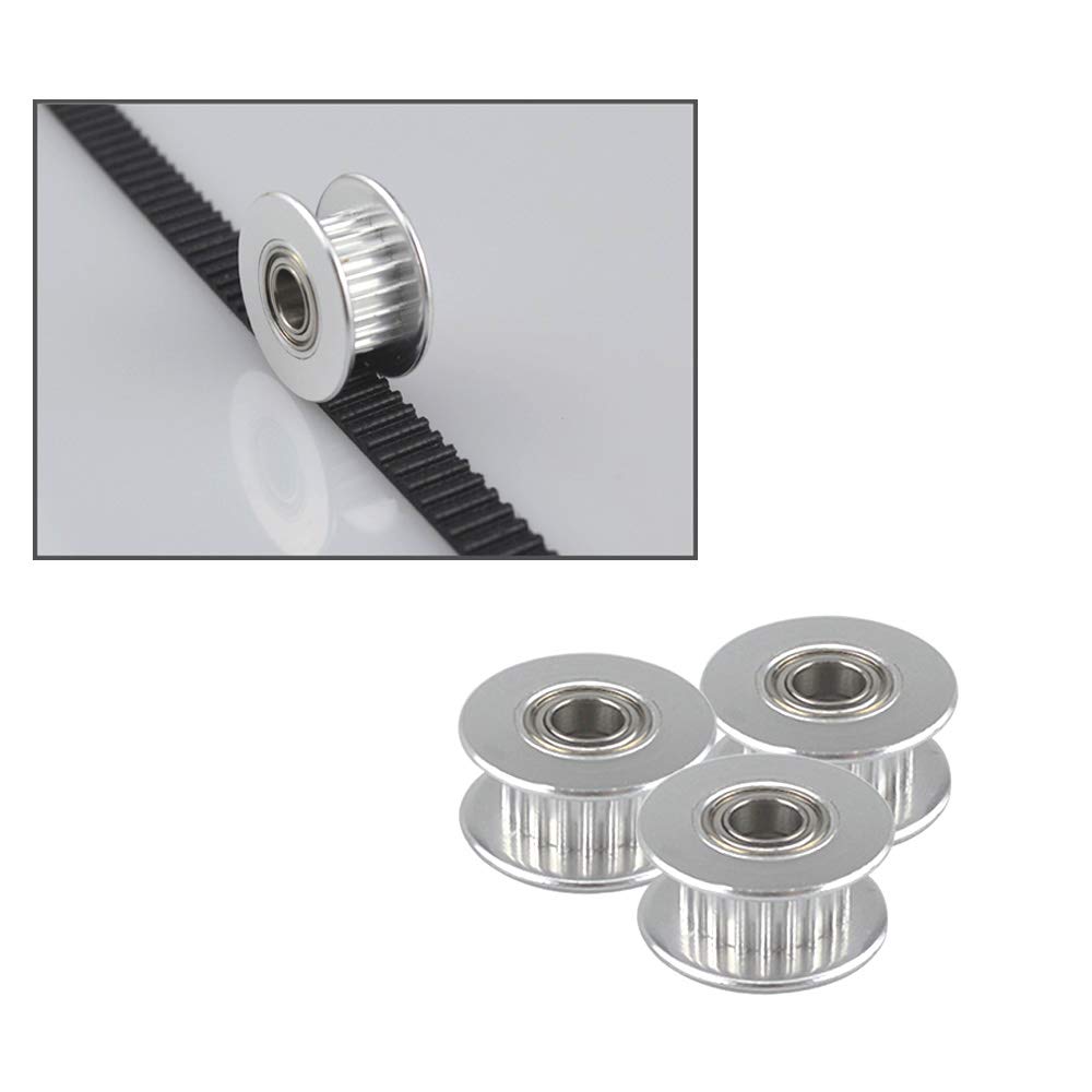 FULARR 10Pcs GT2 Idler Pulley 20 Teeth 5mm Diameter Timing Pulley for 3D Printer 6mm Belt