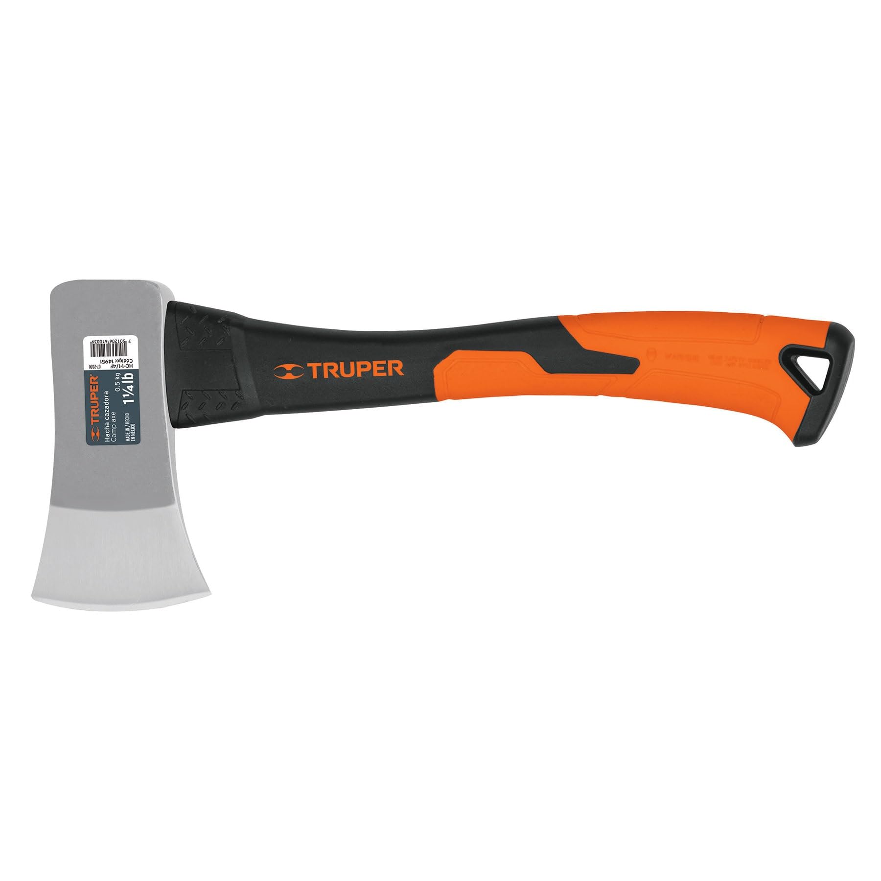 TRUPER HC-1-1/4F 1 1/4 lb Camp Axe, 14" Mango de Fibra de Vidrio 1 1/4 Lb (0,5 kg)