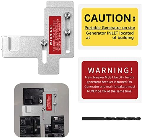 KIWOEN Generator Interlock Kit Compatible with Murray or Siemens 150 or 200 amp Panels. 7/8 to 1 1/4 in Between Main and Generator Circuit Breakers,Safety Manual Lockout Transfer Switch