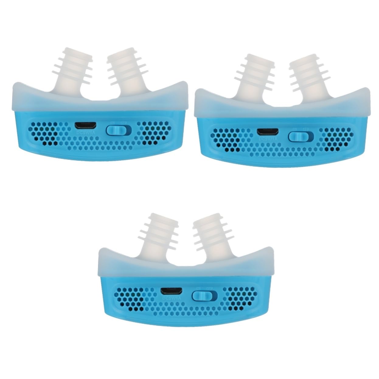 3piezas Dispositivo Antirronquidos Reutilizable De Clip Nasal Para Respiración Solución Efectiva Para Ronquidos Compatible Nariz Carga Usb Diseño Portátil y Confortable