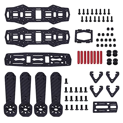 Quadcopter Frame, 2Types 250MM RC Aircraft Drone Frame Kit Compatibile con la Parte di aggiornamento QAV250(Carbon Fiber)