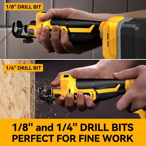 Image of Cordless Drywall Cut-Out Tool for Dewalt 20V Battery, 3 Speed Adjustable Brushless Rotary Saw with Up to 30000 RPM, Compact Spiral Saw Kit for Cutting Wood Drywall,Sheetrock,Wood, (Bare Tool Only)