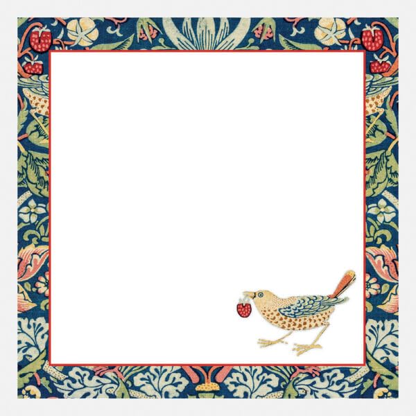 The Gifted Stationery Co. Ltd. William Morris - Strawberry Thief Note Block