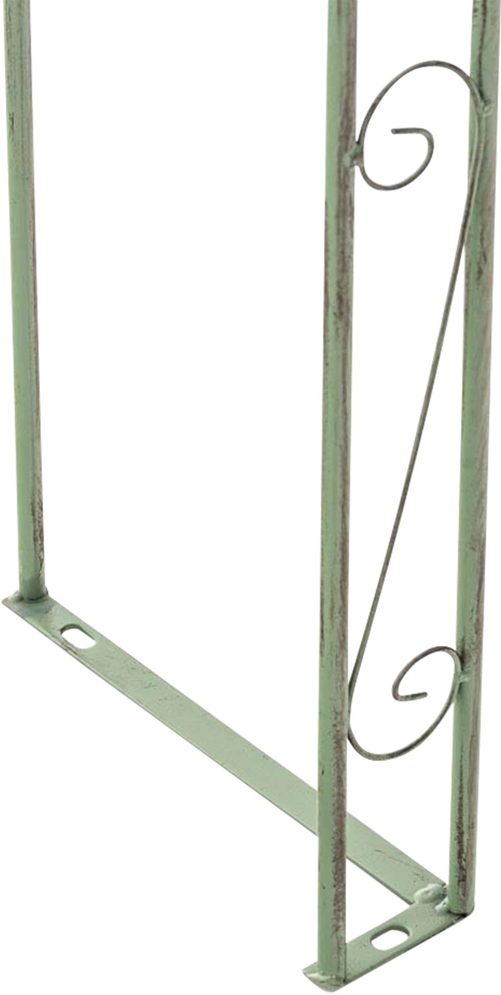CLP Arco per Rose in Metallo Stabile Anna, Supporto Robusto per Rampicanti, Arco da Giardino Resistente alle Intemperie in Stile Rustico, Colore:antico-verde