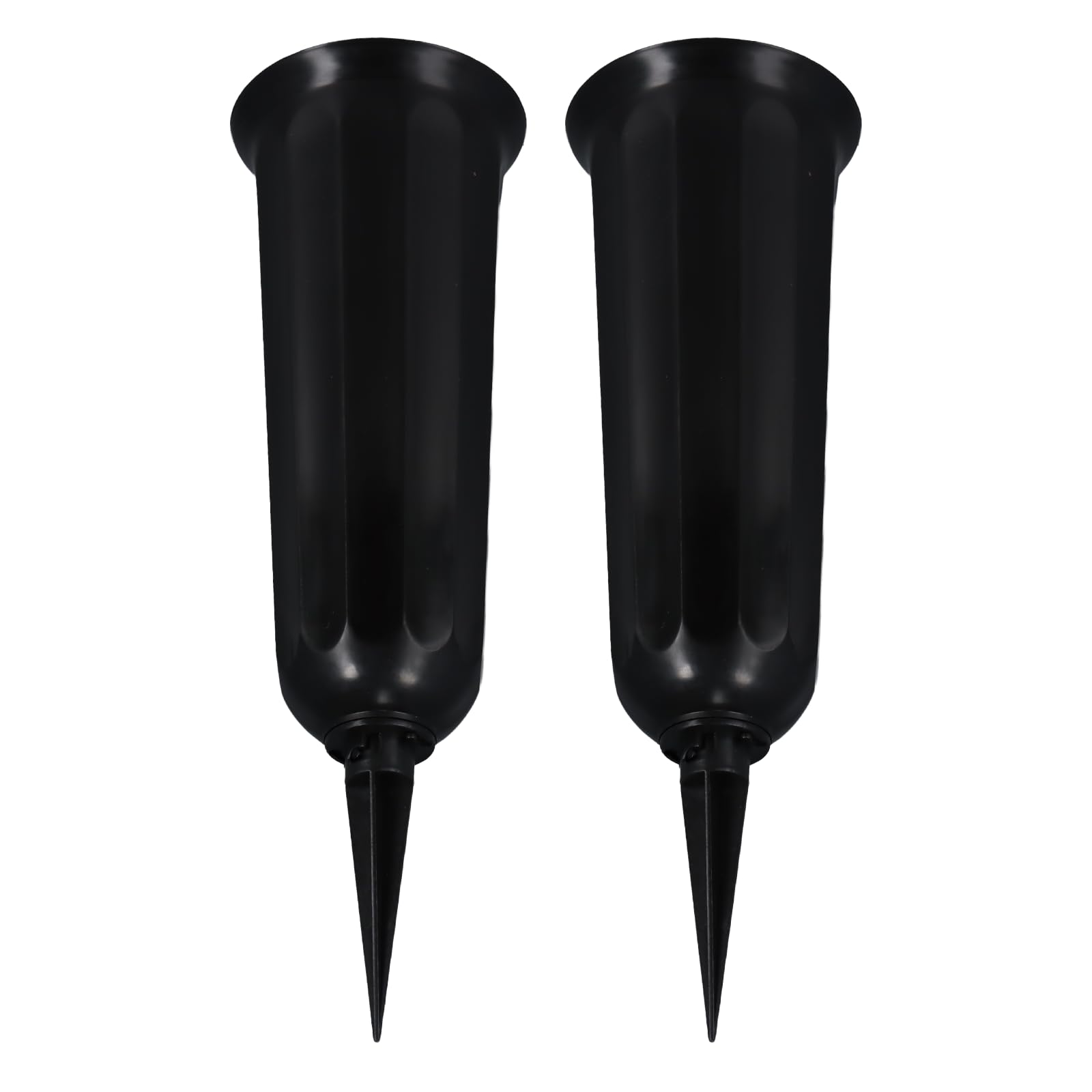 Joyan Set of 2 Grave Vases with Ground Spike - Versatile Plug-in Vase for Cemetery Decor and Memorial Plant Holder