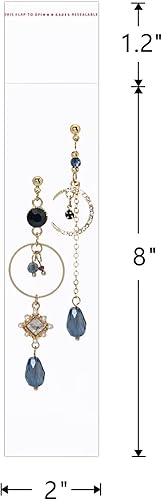 Miniatura 2 de BornFeel Bolsas de celofán de 2" x 8" 100 piezas Bolsas largas resellables de celofán OPP Bolsas autoadhesivas de 1 mil para pretzel panadería