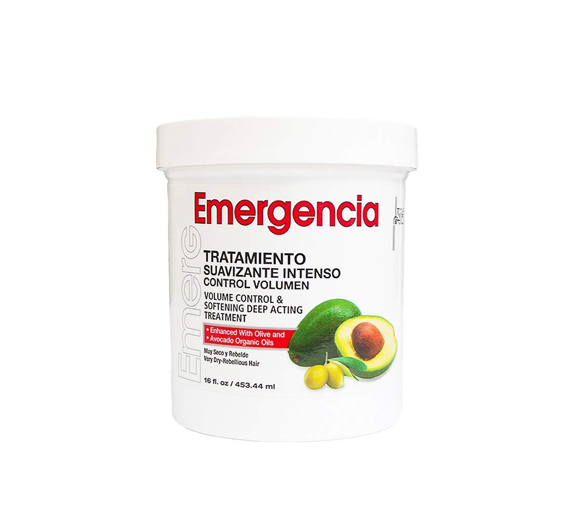 Emergencia Volume Control and Softening Deep Acting Treatment for Extra Smoothness and Shine Enhanced with Olive and Avocado Organic Oils 16 oz.