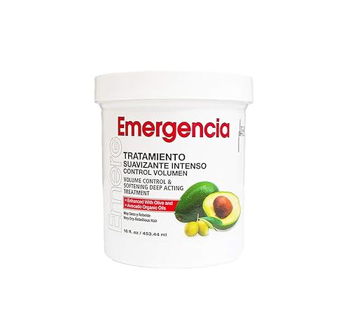 Emerg Control de volumen y suavizante tratamiento de acción profunda para mayor suavidad y brillo mejorado con aceites orgánicos de oliva y