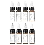 Nuva Colors Brow Ink Set – Long-Lasting Eyebrow Ink for Natural Definition, Smooth Application, Buildable Coverage, Safe & Professional Finish (8-Pack)