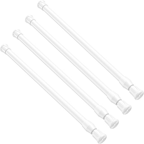 Miniatura 42 de AIZESI Barras de Cortina con Resorte de Tensión Cortas (Negro, 43 a 71 cm - 3 piezas)