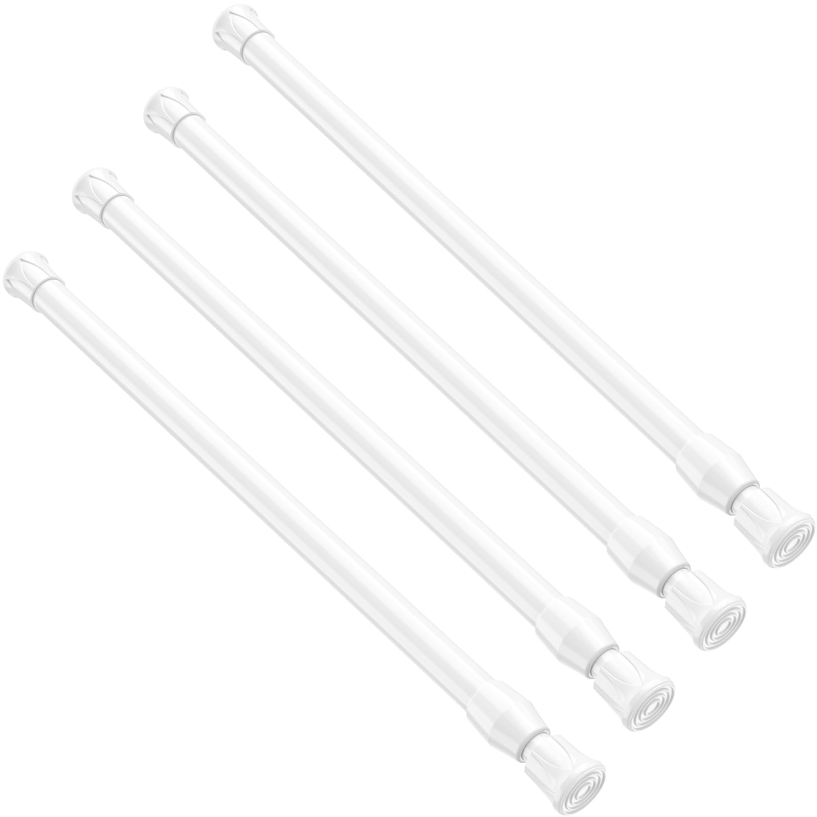 Photo 1 of AIZESI Spring Tension Curtain Rods Short Tension Rod (White,27" to 37"-4Pcs)