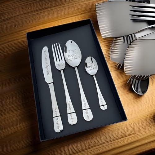 Personalised Gift, Customized Mixed Cutlery Set for Adults, Personalised Adult Cutlery Set, Fork, Knife, Spoon and Teaspoon, Stainless Steel, Customized 2024 Gift - Image 5