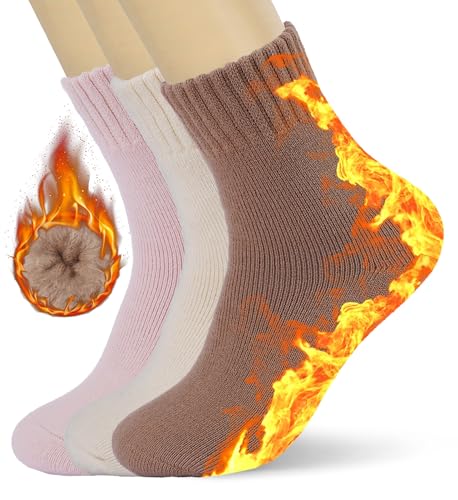 Image of KANAV Women's Warm Winter Thermal Socks - Thick, Soft, Cute & Comfy Slouch Socks