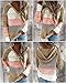 BLENCOT Womens Winter Hooded Sweaters Color Block Drawstring Pullover Sweatshirts Fashion Knitted Tops Ladies Clothes Khaki XL