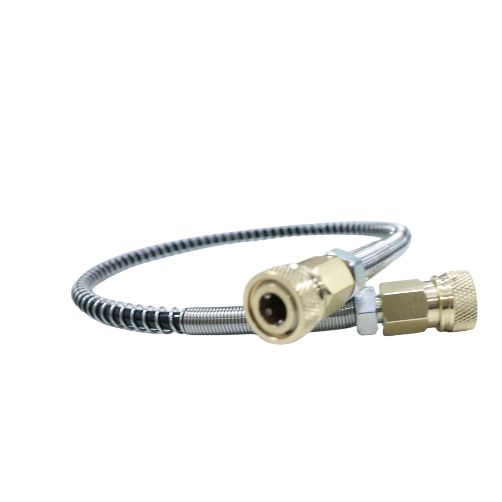 HHUXIUE 20in Paintball Airsoft PCP Fill Hose,Paintball Filling Equipment Whip Hose with Double 8mm Male Connector