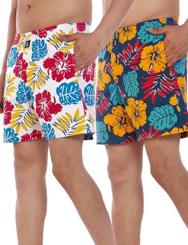 Image of Cotton Boxer Shorts for Men, Breathable, Comfortable & Lightweight (Pack of 2)