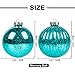 KI Store Teal Christmas Ball Ornaments Large Hanging Tree Ornament Decorations 4” Shatterproof Vintage Mercury Balls
