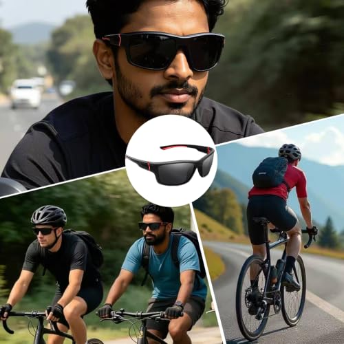 Image of Glasses For Man, Sun Glasses, Polarised Sunglasses Man, Sports Sunglasses For Men, Dedicated Cycling Glasses And Bicycle Riding Eyewear, Streamlined Design For Outdoor Sports