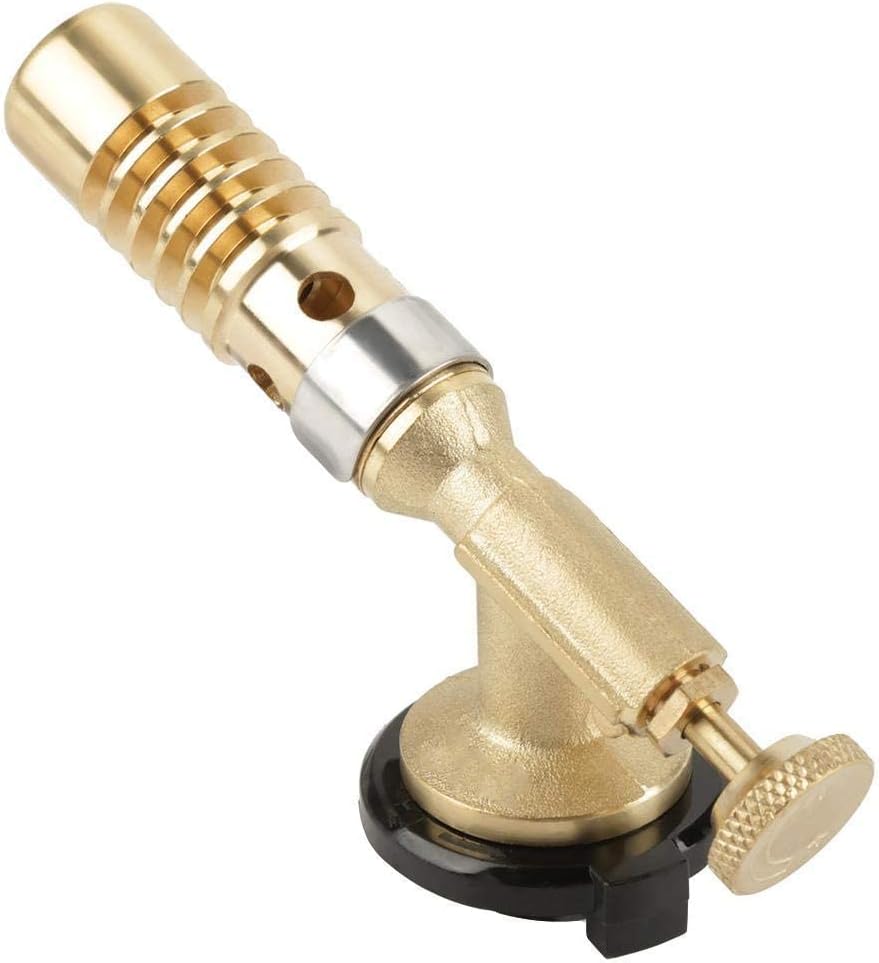 Portable Electronic Ignition Welding Tool, Adjustable Blow Torch Burner Flame Tool, Professional Kitchen Cooking Gas Butane Culinary Torch for Outdoors Barbecue, Camping
