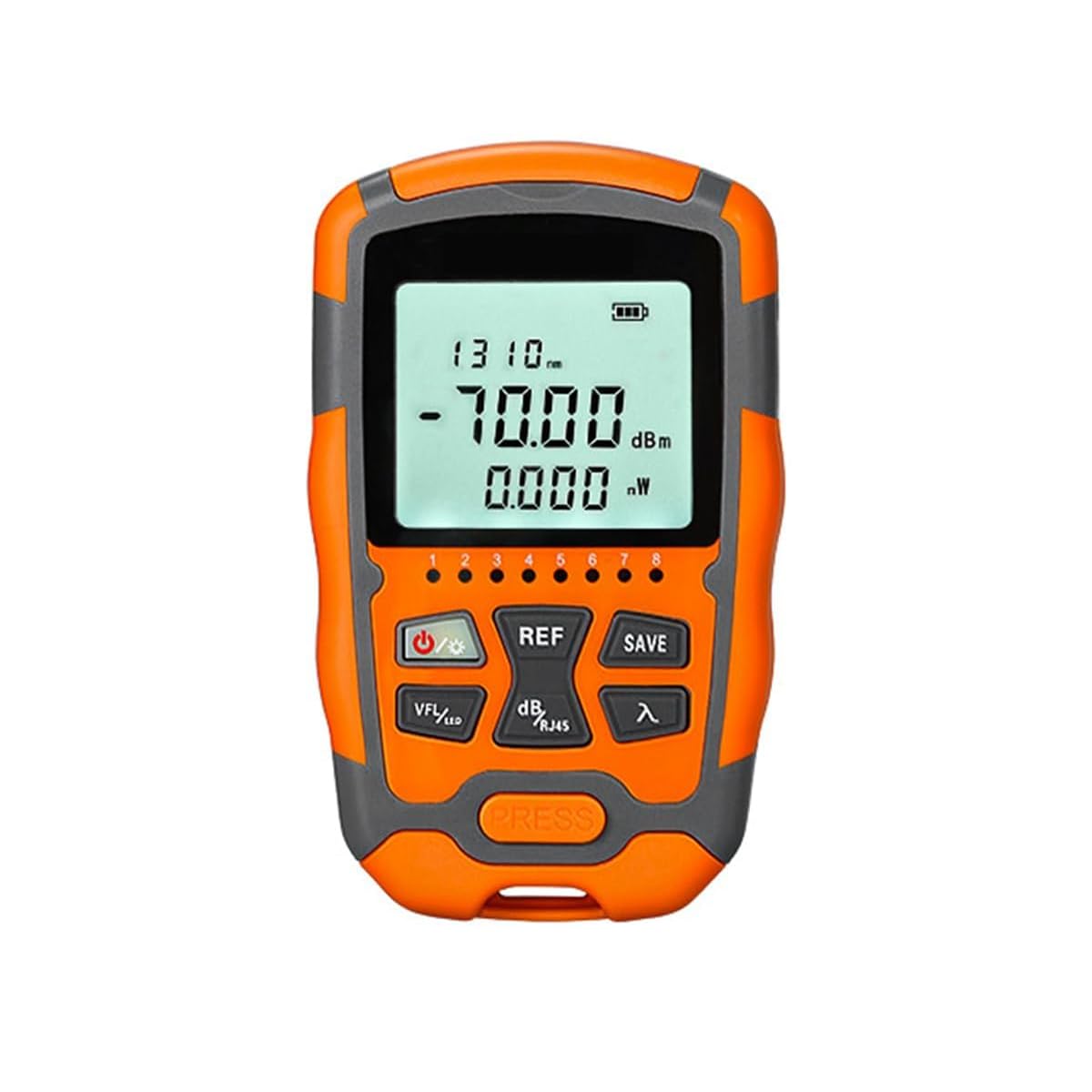 Fiber Optic Cable Tester Portable Optical Fiber Power Meter FC/SC/ST Universal Interface Tester Built-in 2Mw Visual Fault Locator (OPM&VFL)