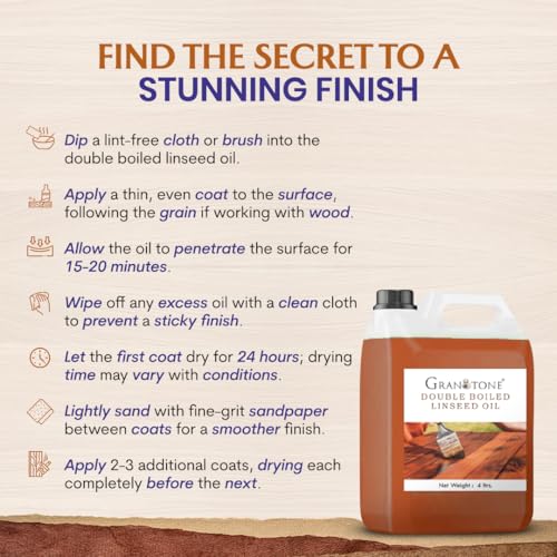 image for GRANOTONE Double Boiled Linseed Oil | Effective Waterproof Furniture P