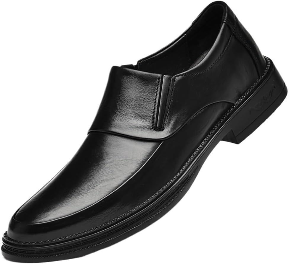 Men’s Formal Dress Shoes – PU Leather Slip-On, Business Wedding Shoes, Anti-Slip Rubber Sole