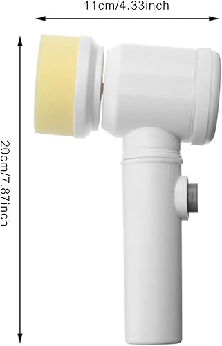 Miniatura 9 de Limpiador eléctrico 5 en 1, cepillo eléctrico de mano para bañera, cepillo de limpieza eléctrico con 3 cabezales de cepillo, herramientas de