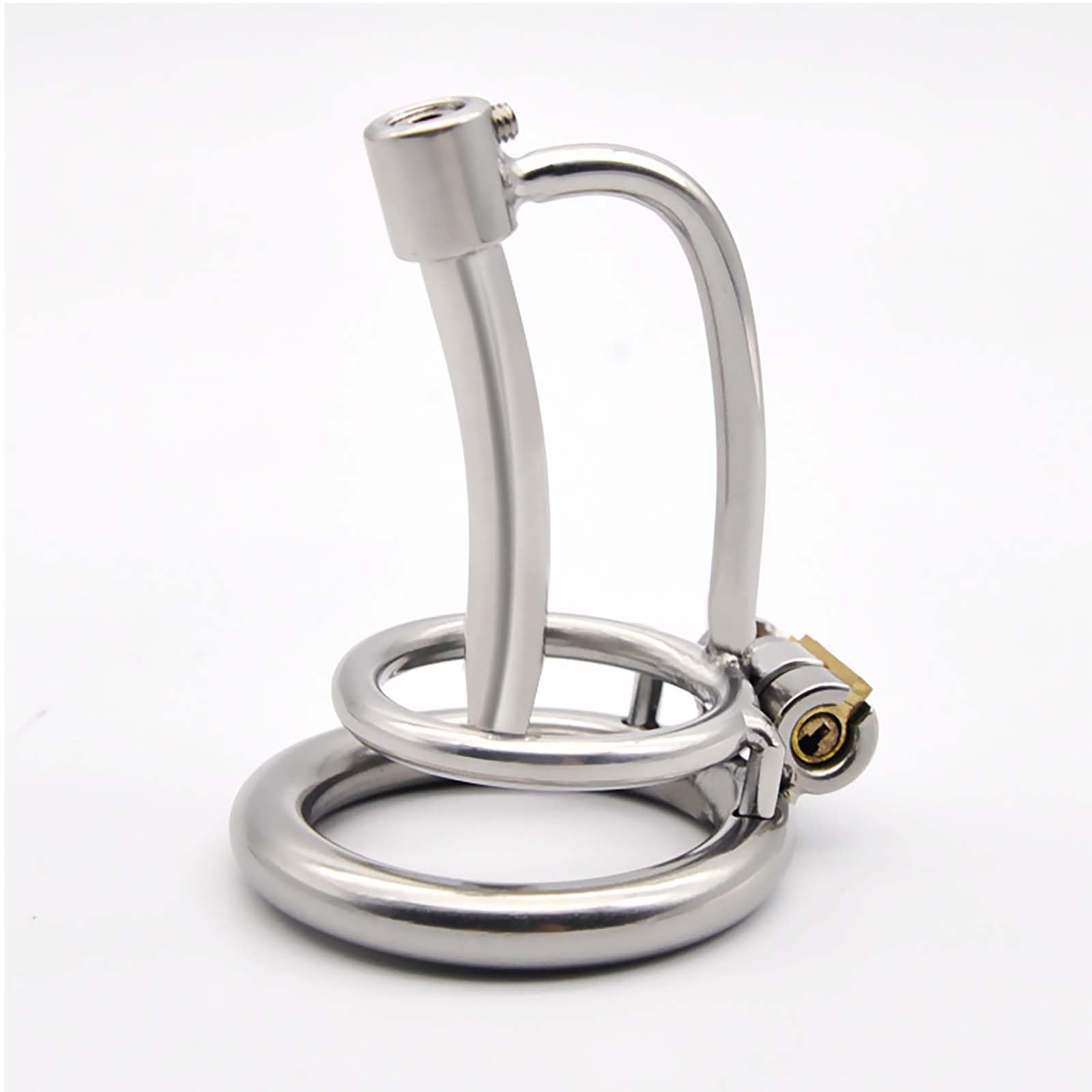 Asta fitness cava liscia in acciaio inossidabile, barella maschile squisita per facilitare la minzione con anello di ritenzione, 3 misure opzionali -D65IT (12mm rod, B:45mm ring)