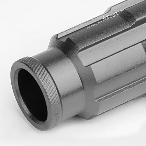 Image of DNA MOTORING LN-ZTL-9025-125-GM 20Pcs M12 x 1.25 Open End Style Wheel Lug Nuts w /Deep Drive Extension Adapter, 24mm OD /50mm H, Gun Metal