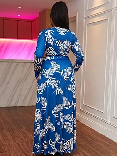 dalmatian print surplice neck belted dress