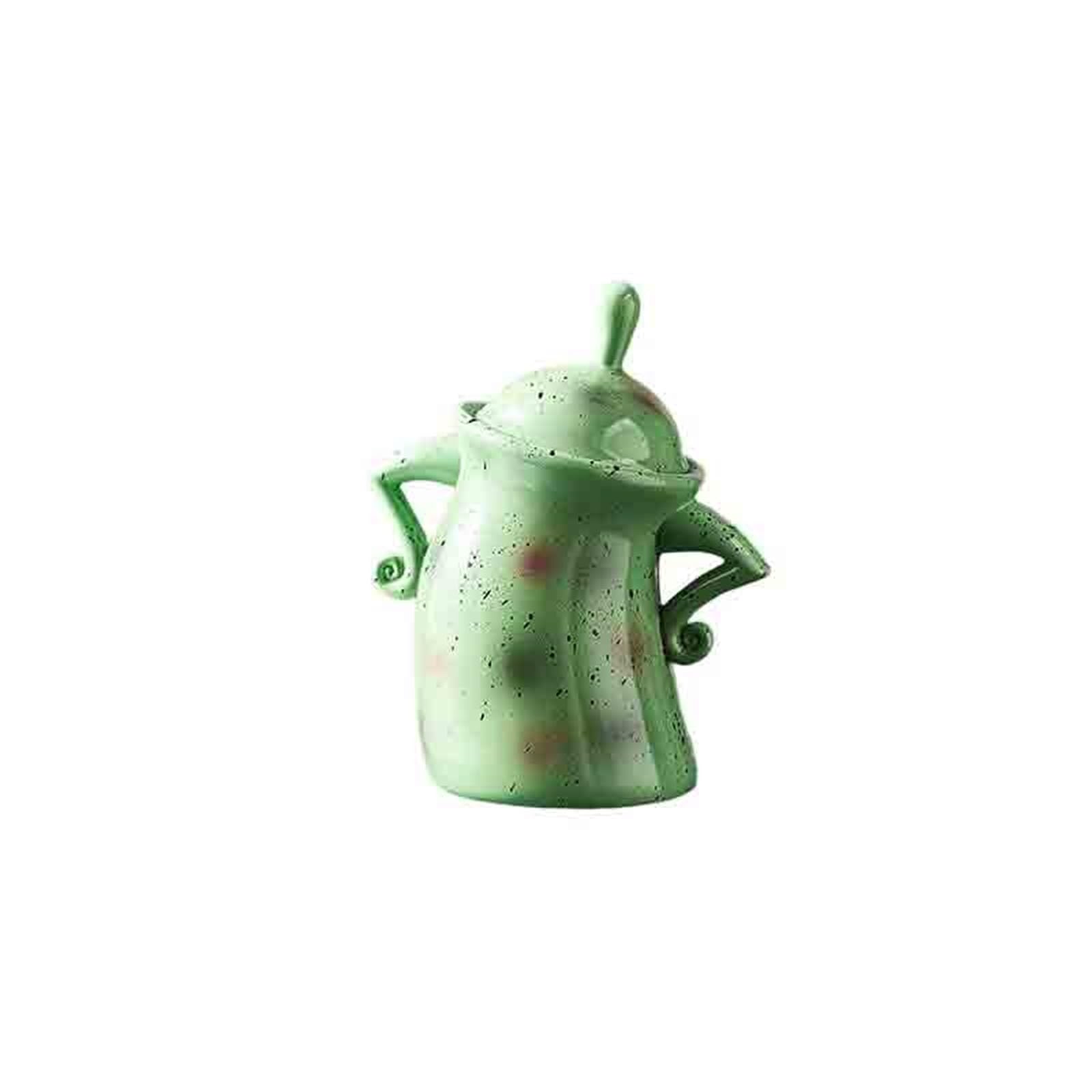 Zhaoj24-05 Cigar Ashtrays High Temperature Fired Ceramic Ashtray Home Coffee Shop Office Covered Decoration Ornament(Green)