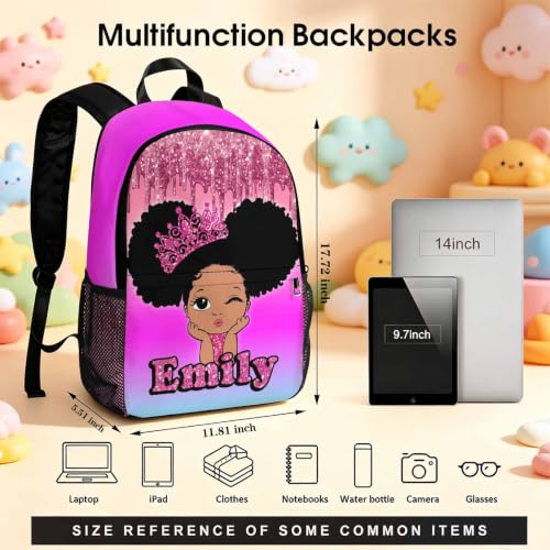 Image of Custom Girls Backpack Set Kids Personalized Backpacks Back to School