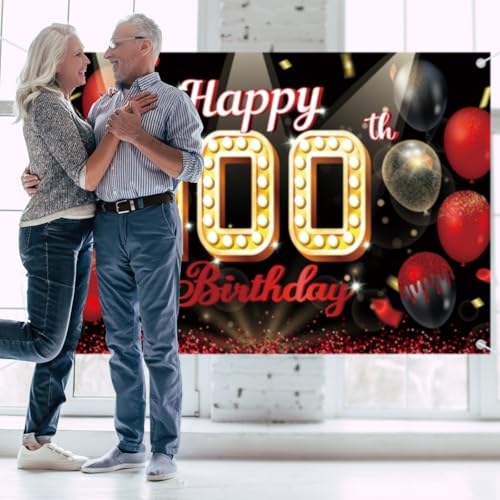Fondo fotografico cumpleaños 100 años vinilo 180x115 cm miniatura 6
