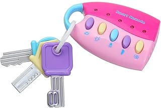 STJOYOPY Musical Smart Remote Car Key Toy with Sound and Light for Baby, Kids and Toddlers (Not Included Batteries) (Pink)