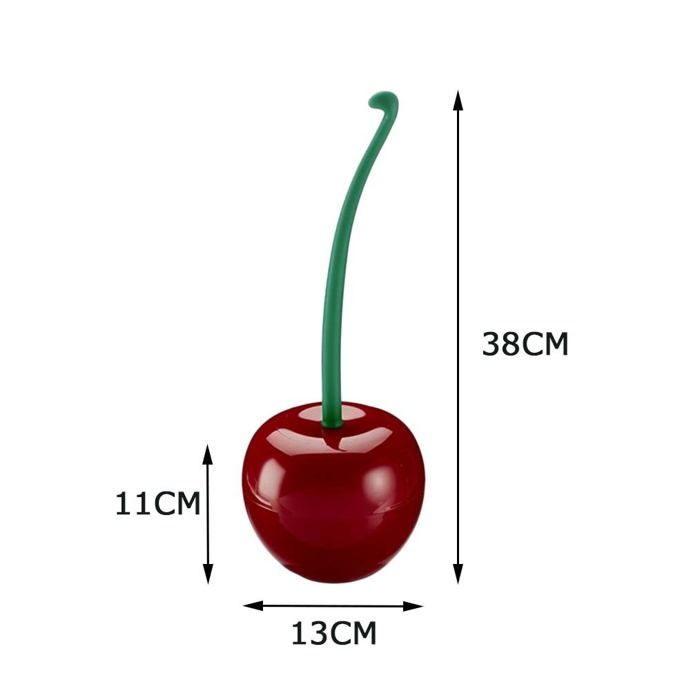 Cherry Shape Toilet Brush And Holder - Creative Fruit Design Bathroom Cleaning Tool