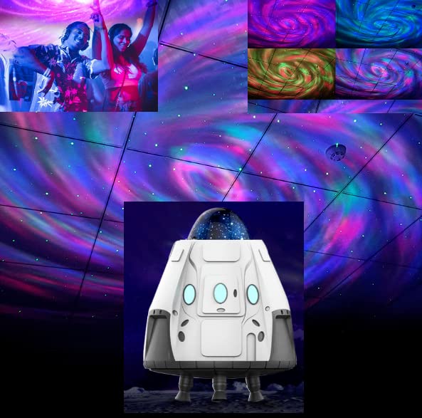 SuzberryStar Projector Space Capsule Galaxy projector,Star Projector, Changing Nebula with Remote and Bluetooth Speaker. Best for Home, Bedroom, Kids, Friends Home, Party, Car, Party Decoration.