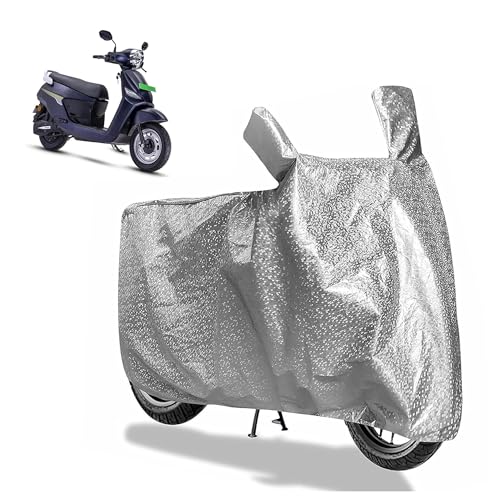 Image of Sulfar Bike Cover for BGauss B8i / C12i (EV) (Electric Scooter) | Waterproof, Dustproof & UV Protected | All Weather Two Wheeler Cover (Silver) New 2026 Variants